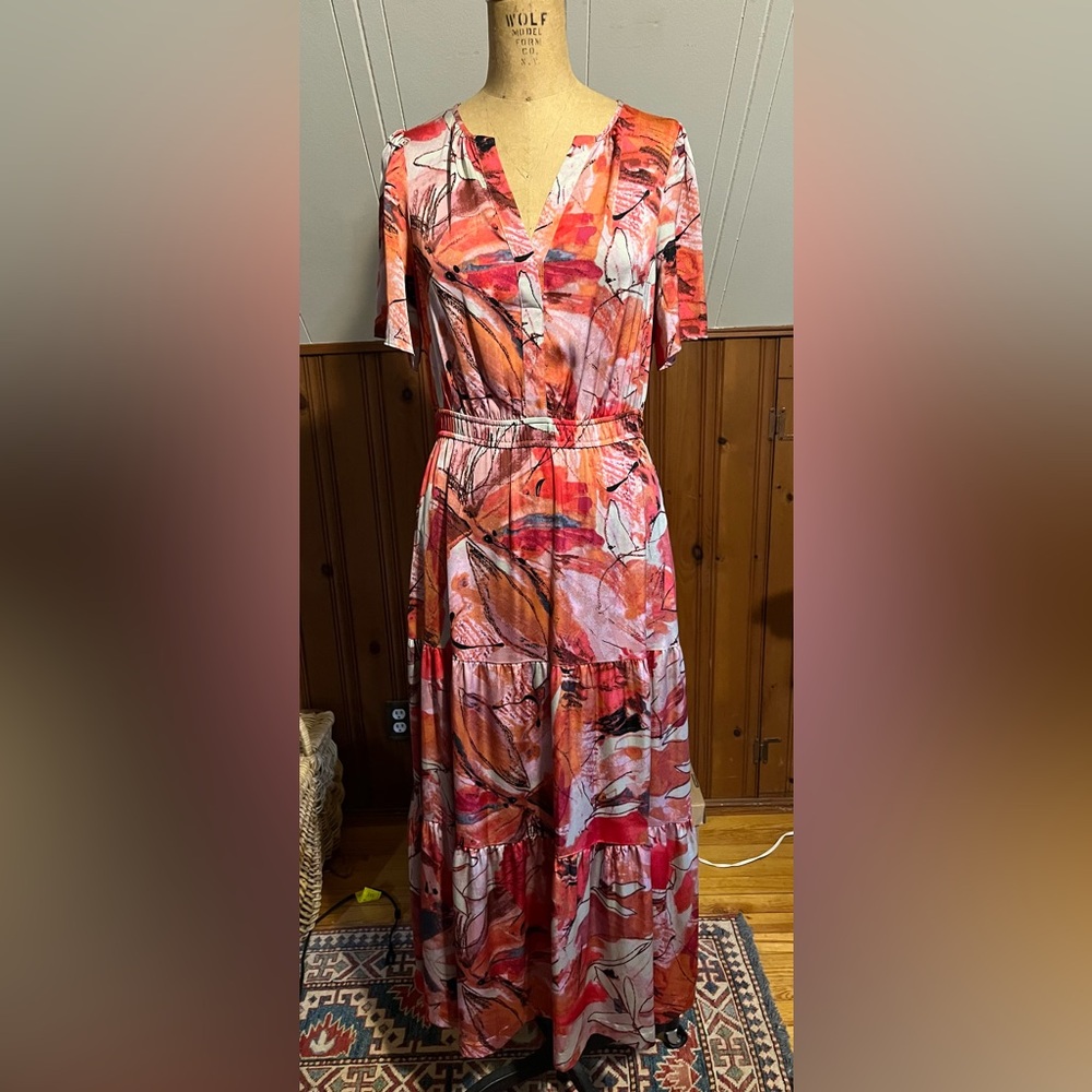 Printed Tiered Dress